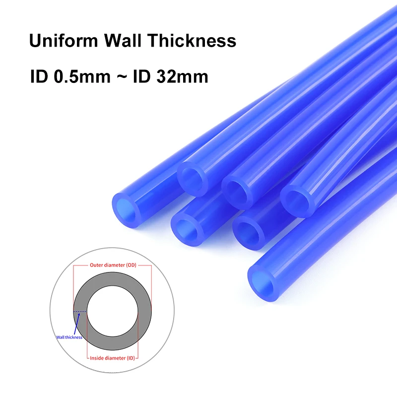 

1 - 10m Food Grade Silicone Hose Blue ID 0.5mm ~ 32mm High-Temperature Resistance Flexible Drink Tubing Nontoxic Aquarium Pipe