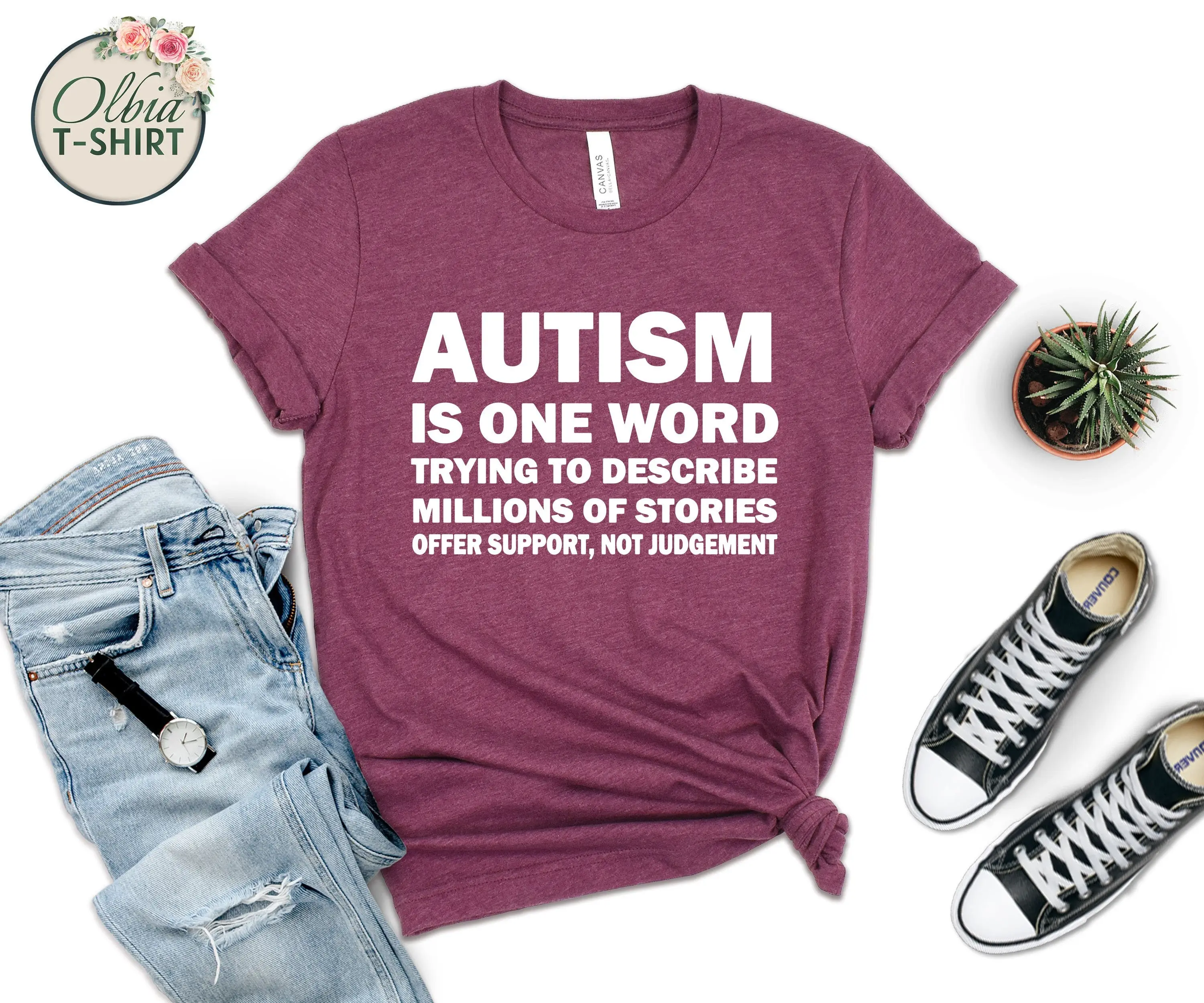 Autism Is One Word Trying To Describe Millions Of Stories T Shirt Awareness Puzzle Piece Quotes