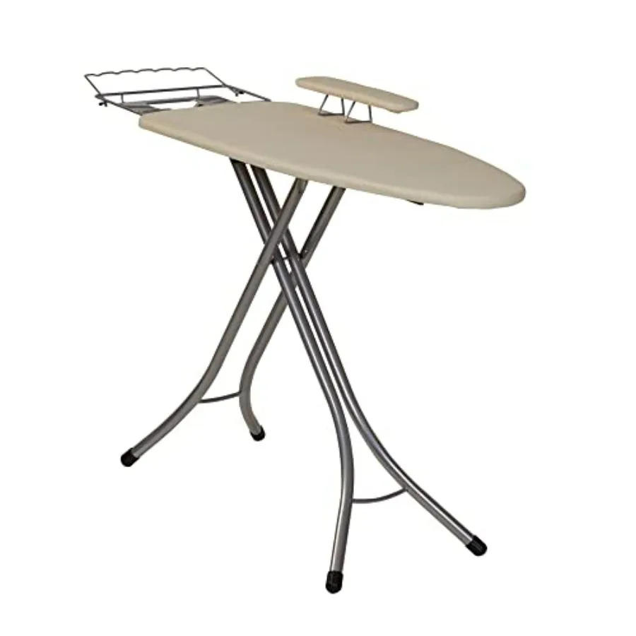 

Широкая гладильная доска Mega Ironing Board с 4 стальными ножками, термостойкой фибровой подкладкой и хлопковым чехлом, включая доску для рукавов