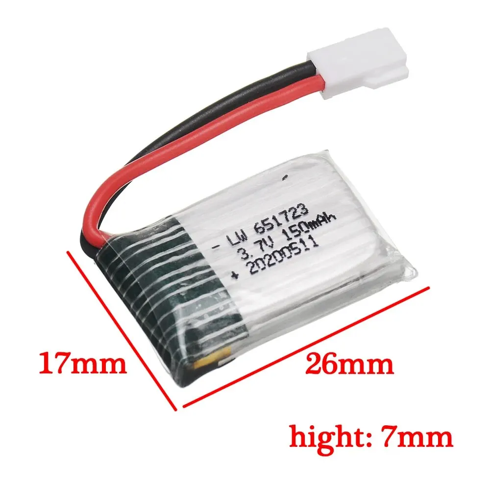 3.7V 150mAh 260mAh 300mAh 400mAh RC Palne akumulator lipo do zdalnego sterowania FX620 FX820 F22 SU57 Mige530 samoloty