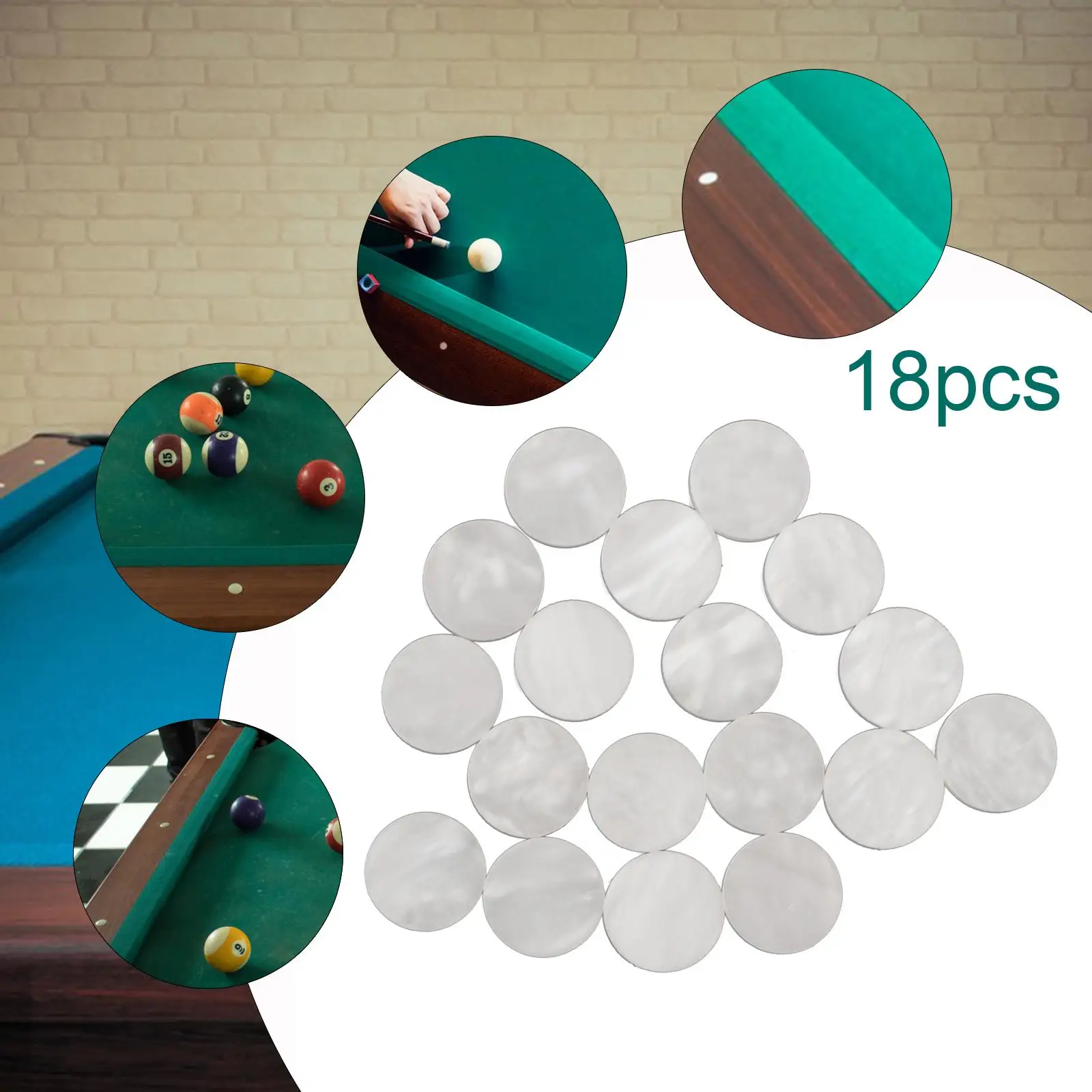 Pool Table Marker Dots Acrylic Precision Billiard Stickers Table Accessories for Snooker Practice and Home Club Use
