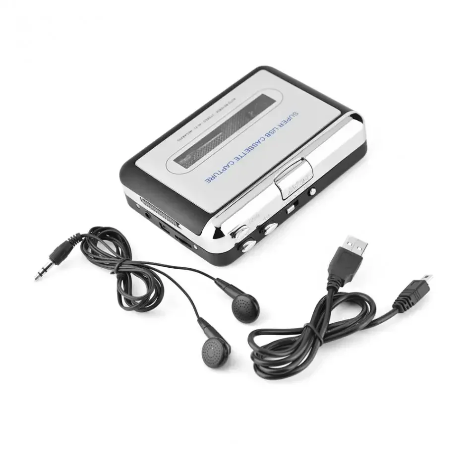 USB Cassette Tape to PC MP3 CD Switcher Converter Capture Audio Music Player with Headphones