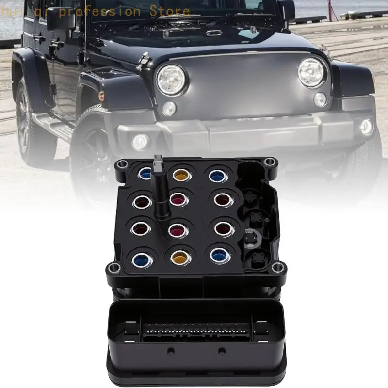 Anti Lock Brake Control Unit 68067458AA, Replacement Assembly for JK 3.8L Brake Repair with Molded Housing, Hardware, Screws and