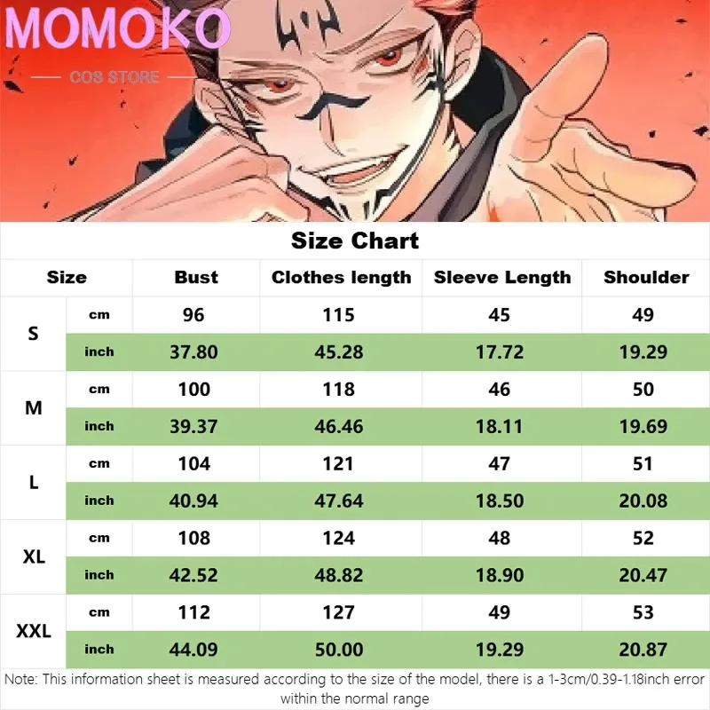 New 2025 Coatume Ryomen Sukuna Cosplay Wig Uniform Tattoo Stickers Halloween Party for Woman Man❤❤dd