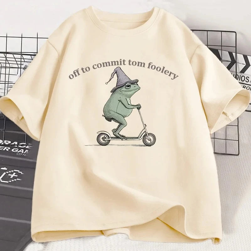 قبالة للتزام توم فولري الضفدع تي شيرت الراحة الألوان مضحك أقوال غريبة الأساسية فريد التي شيرت المحملة الكبار الرجال النساء ميمي الجرافيك #1