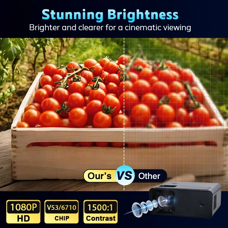 1080P Support! Portable for Movies,Compatible with iOS/Android/Windows, TV Stick/Box,USB/HDMI