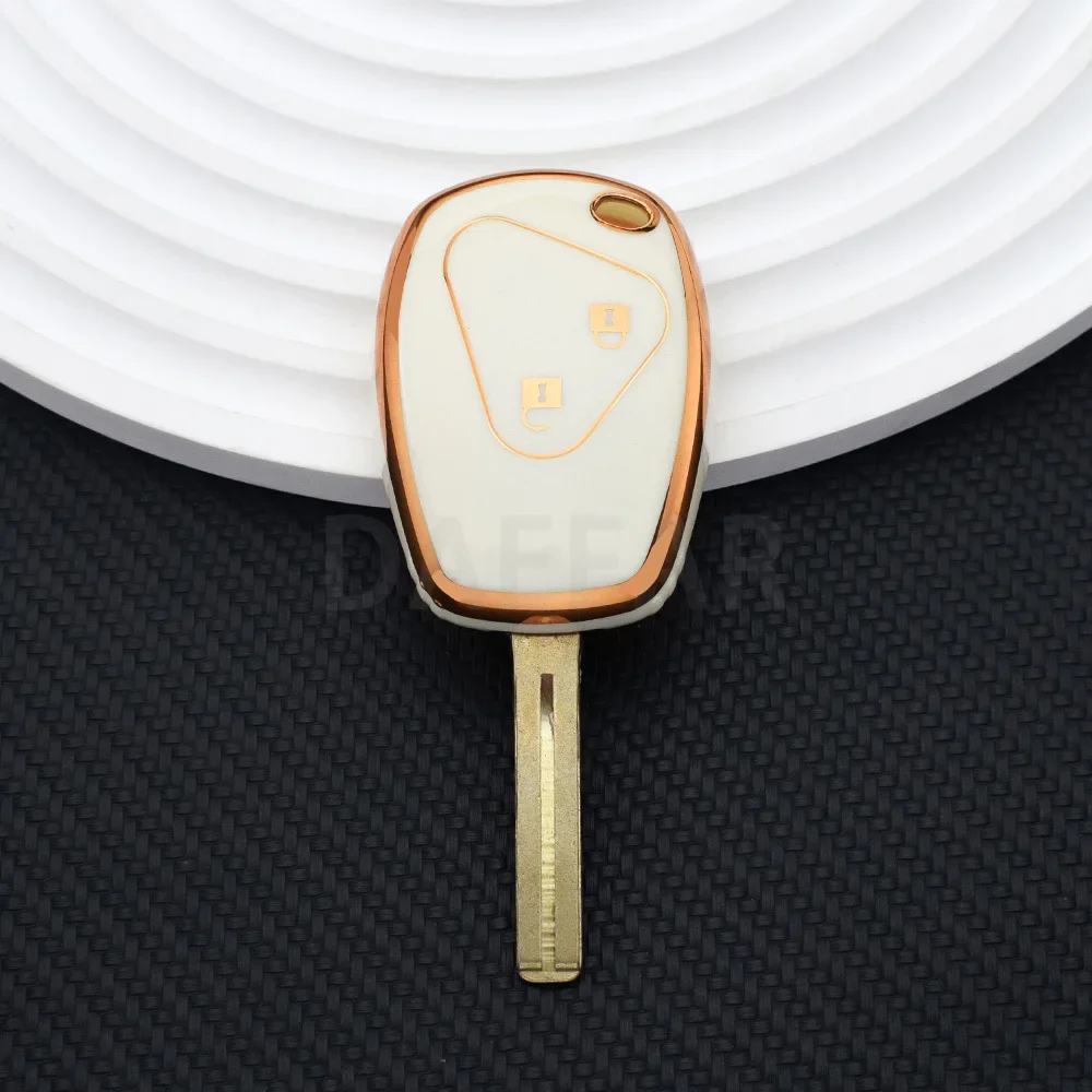 2 Buttons Soft TPU Car Key Case for Renault Trafic Vivaro Primastar Movano Kangoo 2 Clio Key Cover Keychain Auto Accessories