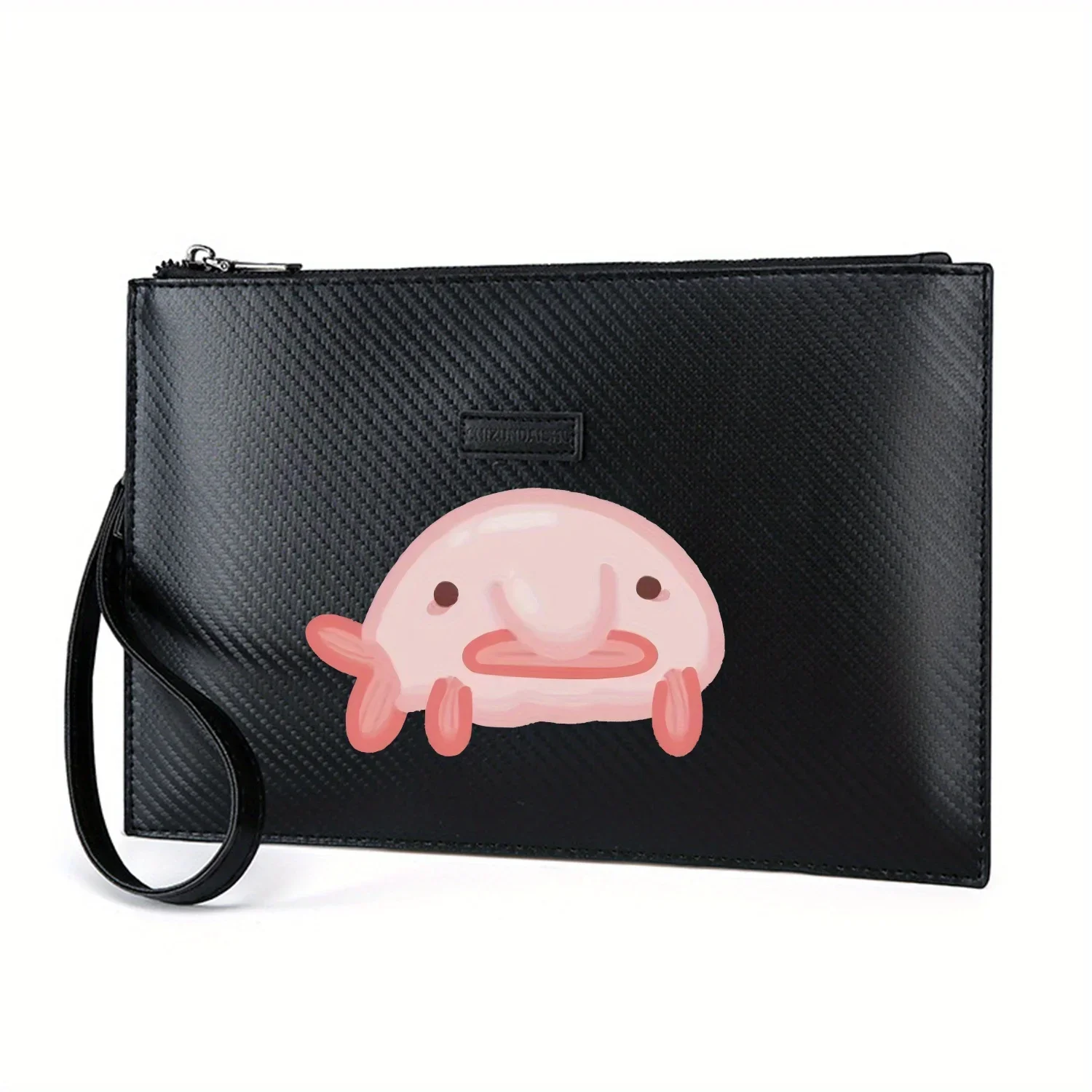 

Blobfish, милая розовая улыбка, рыбка, элегантная мужская сумка из искусственной кожи с принтом, модная и практичная для повседневной носки