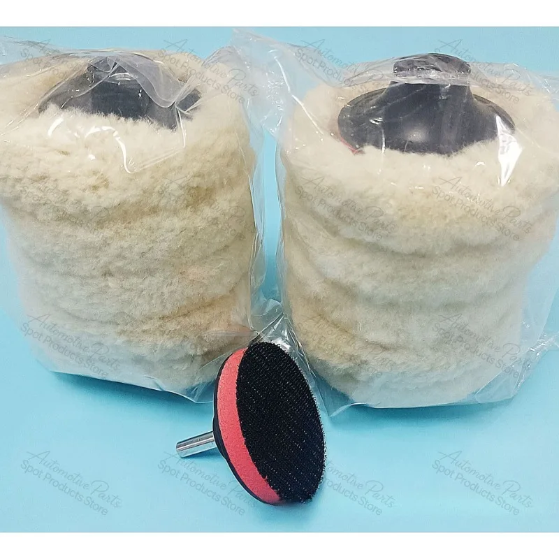 1PC 3 Inch Self Adhesive Pure Wool Polishing Wheel Wool Buffing Pad For Car Stone Piano Surface Waxing Polishing Scratch Removal