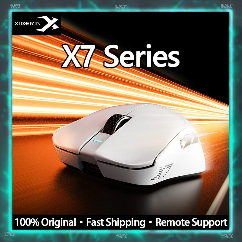 Siberia X7 Wireless Gaming Mouse Magnetic Charging RGB Dock 55g Ultra Light For PC Gaming 8K Polling Rate 0.114ms Low Latency