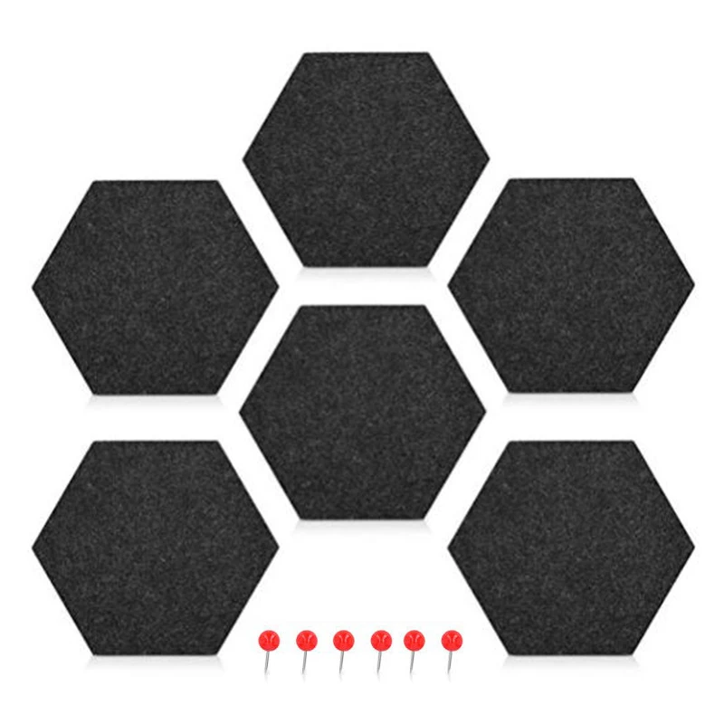 Felt Memo Board Decorative Notice Board Hexagon Bulletin Board,Felt Cork Board Tiles,Pin Board Wall Decor For Photos,Memos(20 X