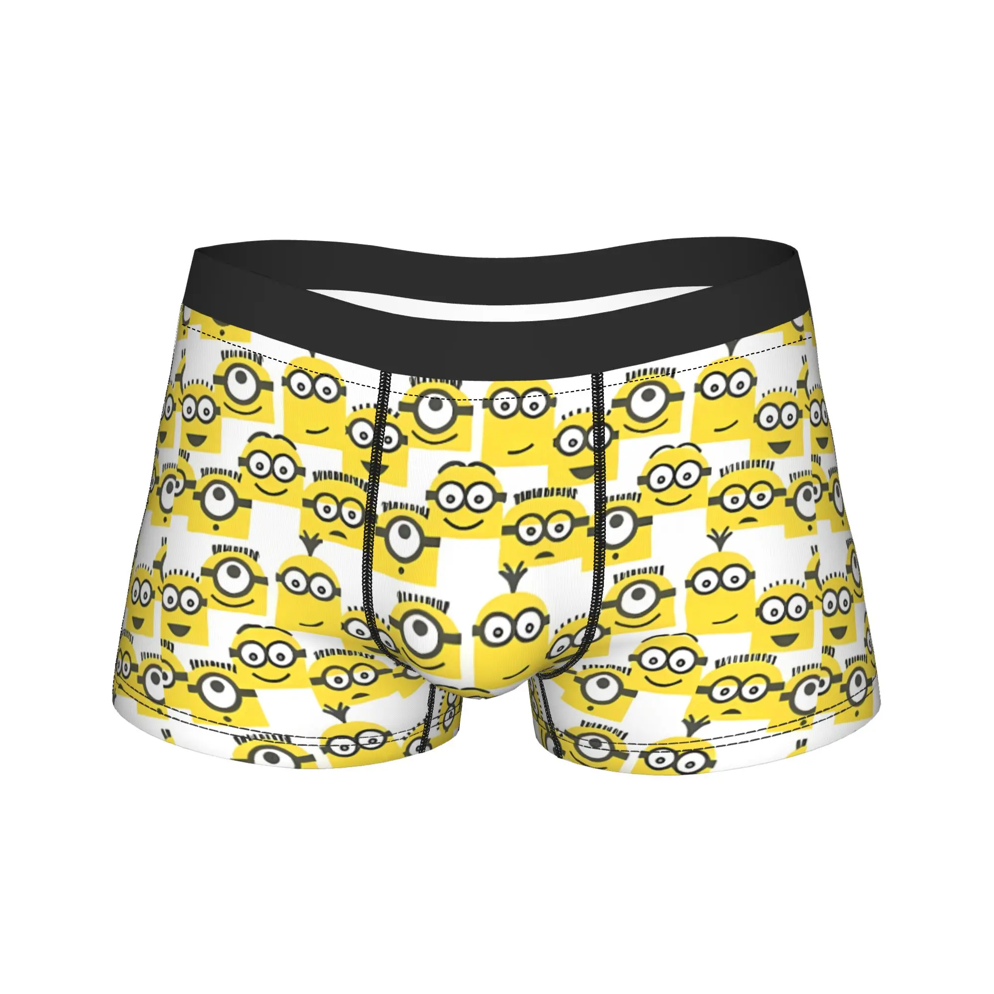 Cartoon M-Minions Anime Underwear  Custom DIY Trunk Quality Men Underpants Soft Trend Shorts Briefs Gift Idea