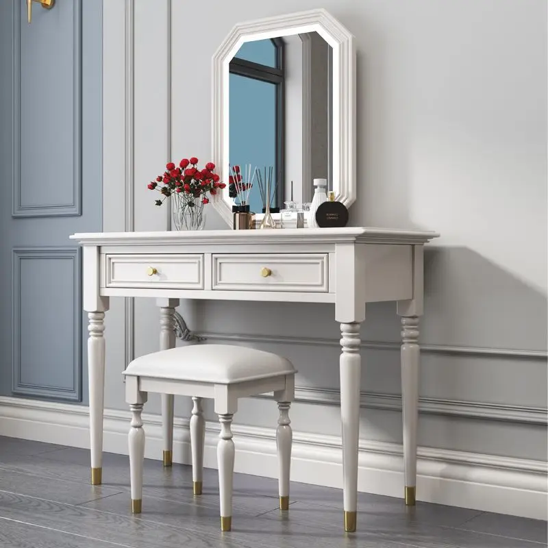 

Bedroom small apartment storage and makeup integrated table