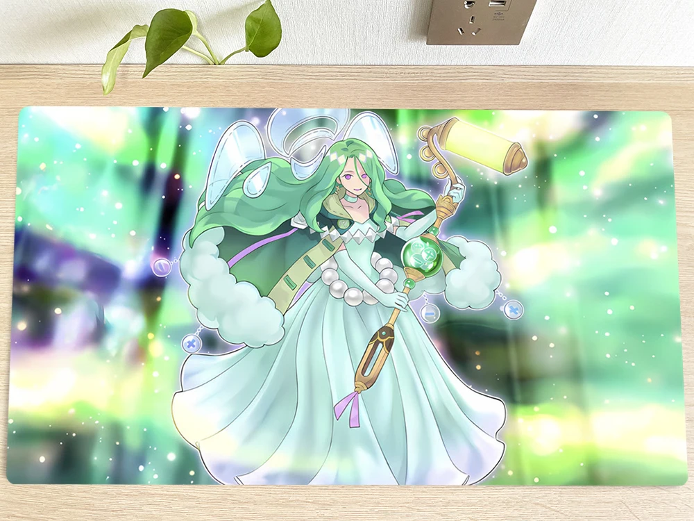 

YuGiOh Table Playmat The Weather Painter Aurora TCG CCG Mat Trading Card Game Mat Mouse Pad Gaming Play Mat 60x35cm Free Bag