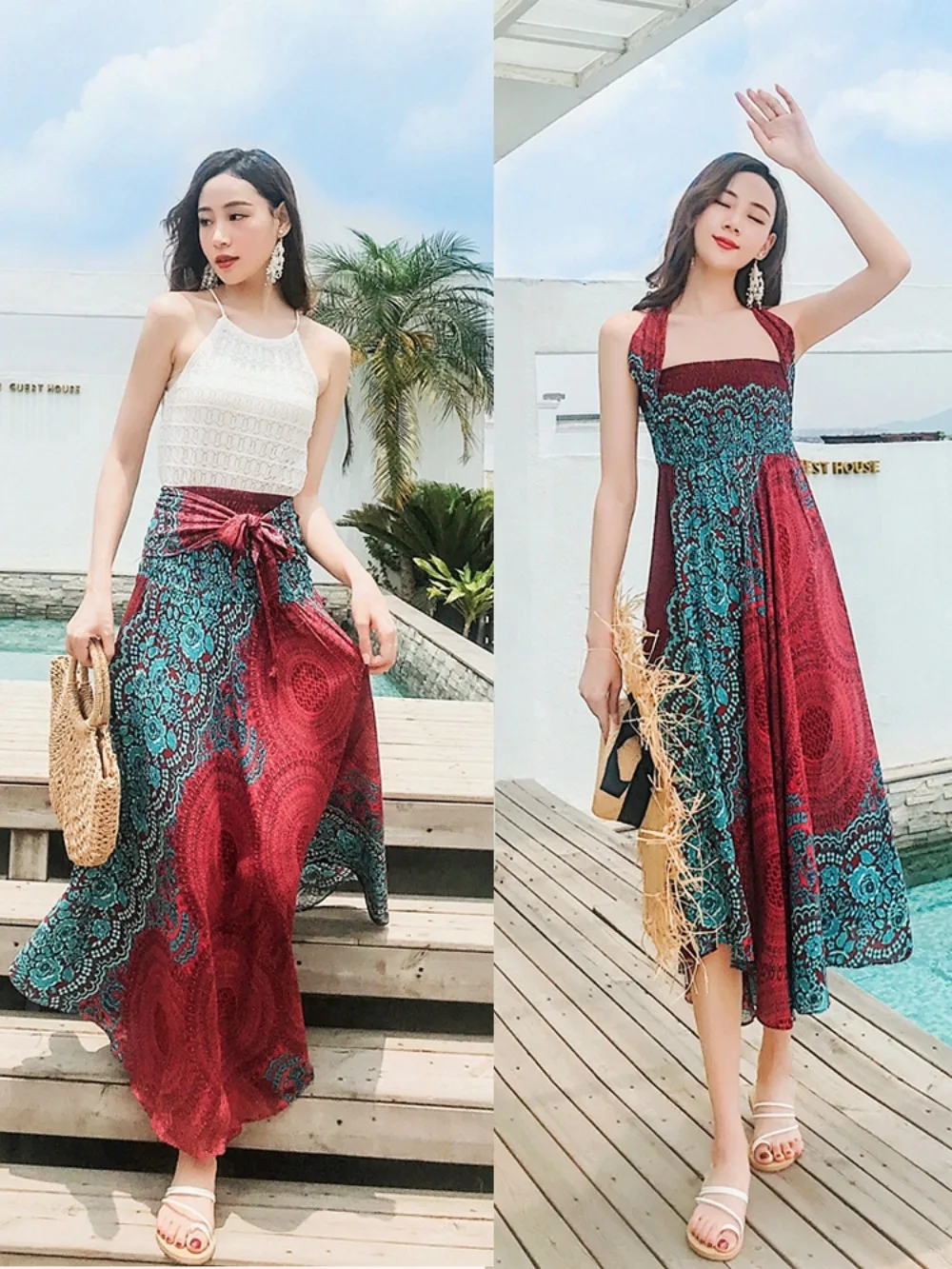 

Этническая аура асимметричная многоярусная юбка-миди в богемном стиле, женская одежда, стиль свободных людей, легкая эстетика