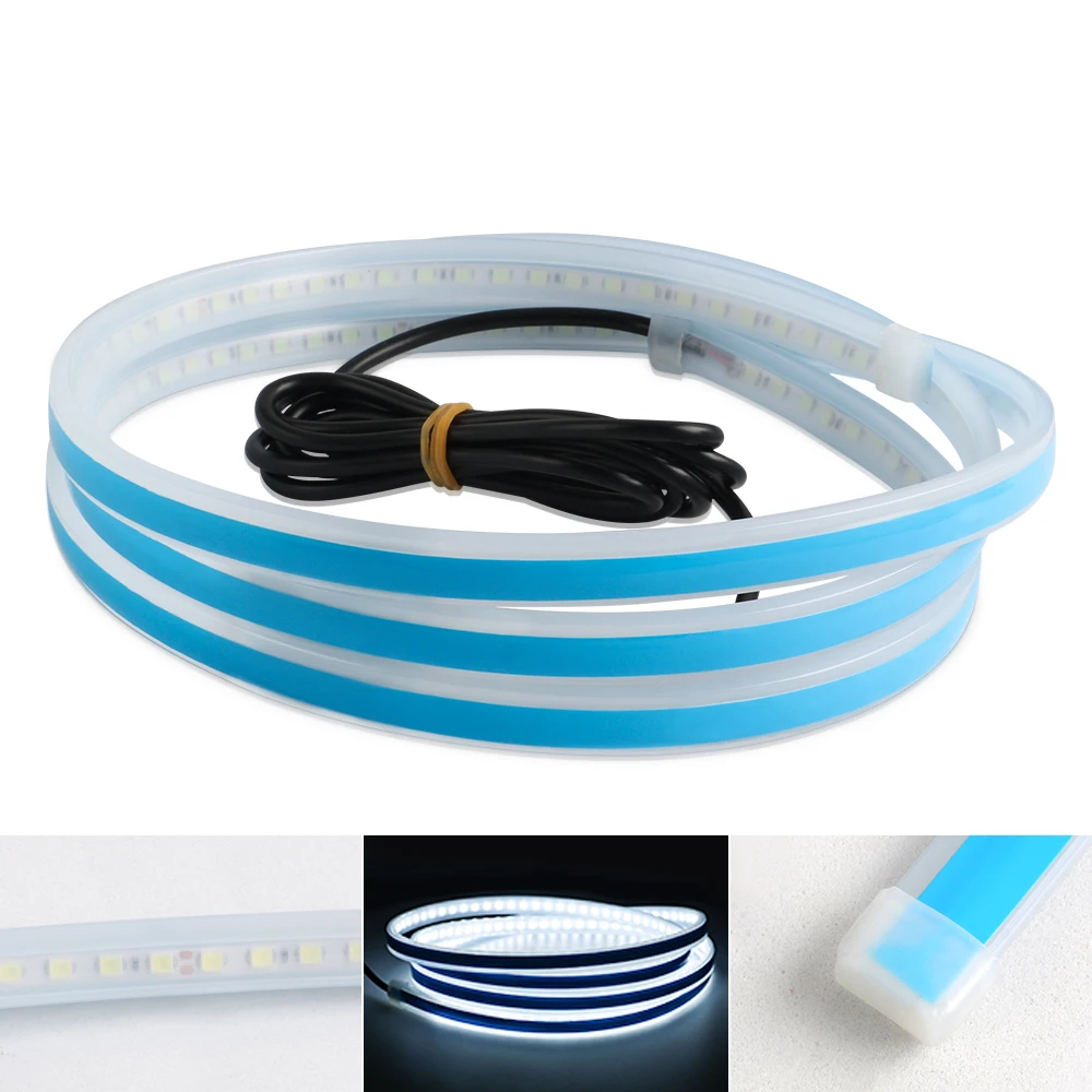 Car Hood Atmosfera LED Light Strip, Impermeável, Auto Decoração Exterior, Iluminação Faróis Decorativos, Lâmpada Ambiente, Universal, 12V