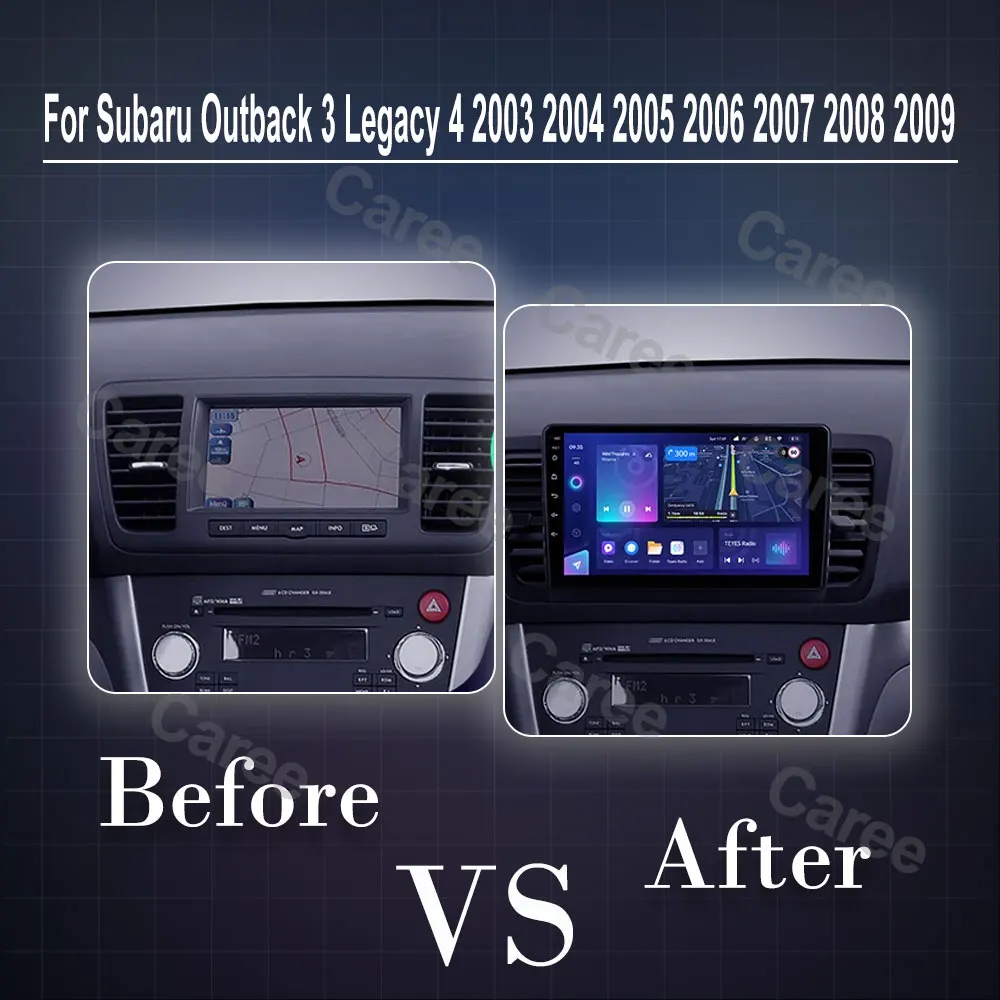 Android 15 Car Radio Carplay Multimedia For Subaru Outback 3 Legacy 4 2003 2004 2005 2006 2007 2008 2009 Navigation GPS Stereo