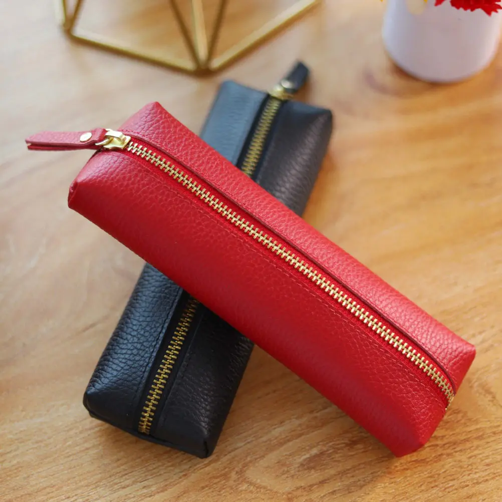 Pencil Bag Large Capacity Anti-Scratch Zipper Design Pen Organizer Pencil Case Multi-Function Storage Bag Makeup Brush Holder