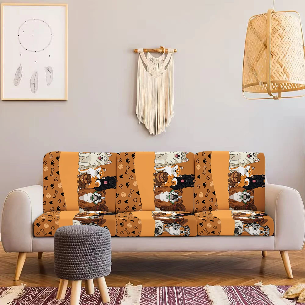 Summer Outdoor Sofa Cover with Retro Patchwork Print, Milk Silk Fabric, Pet - Friendly, Machine - Washable