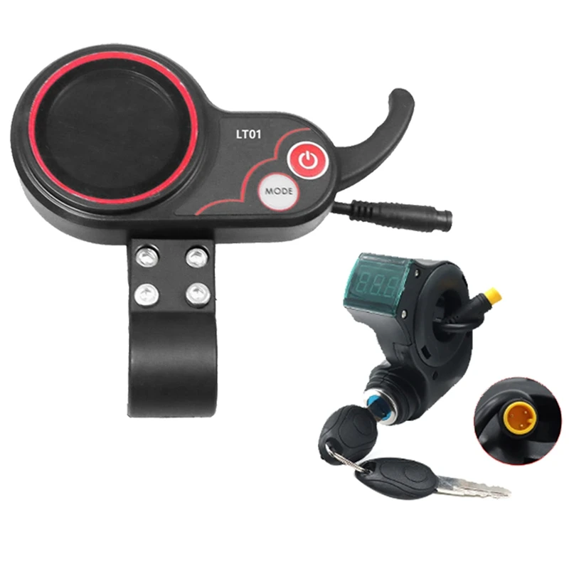 LT01 Display Meter+3PIN Ignition Lock Key For Kaabo Mantis 8/10 Kaabo Wolf Warrior X Kaabo Wolf Warrior 11 E Scooter Spare Parts