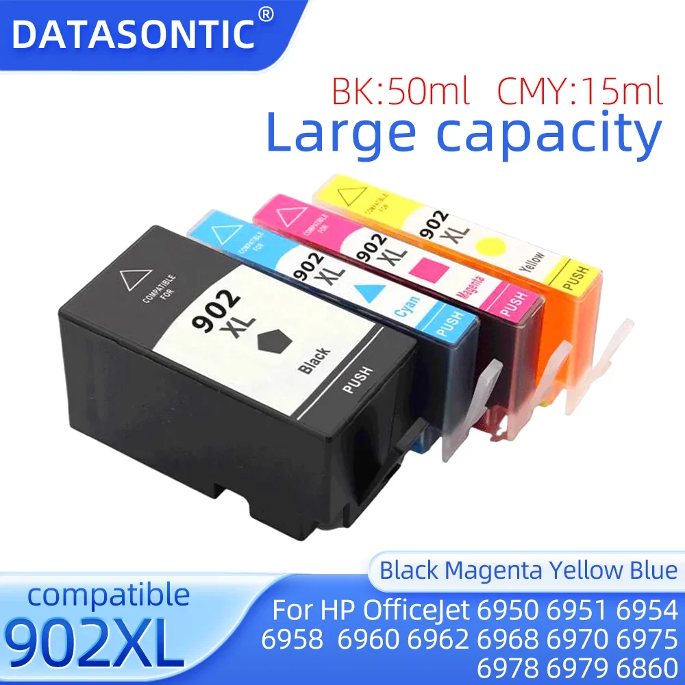 1set New 902XL 906XL ink cartridge For HP OfficeJet 6950 6951 6954 6958  6960 6962 6968 6970 6975 6978 6979 6860 printer 902 906