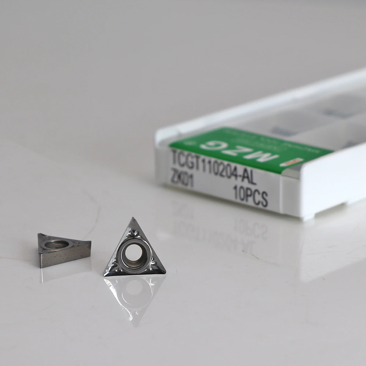 MZG 10 pezzi TCGT090202 TCGT090204 TCGT110202 TCGT110204 TCGT110208 TCGT16T302 TCGT16T304 TCGT16T308 Inserto in metallo duro di alluminio TCGT
