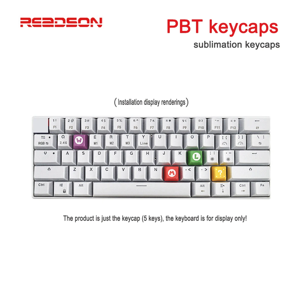 Keycaps 5 keys OEM Profile Keycaps Personality PBT Sublimation Key Cap for MX Switch Mechanical Keyboard Computer Peripherals