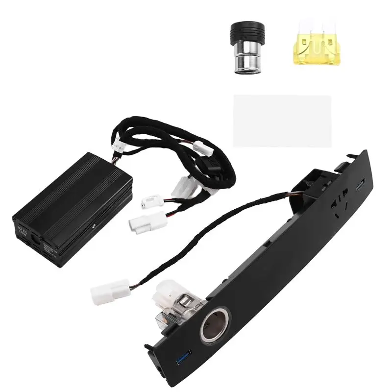 Superior-Car Rear Seat Multifunction USB Socket Port Voltmeter Rocker Switch For Toyota Land Cruiser 200 LC200 2008-2015