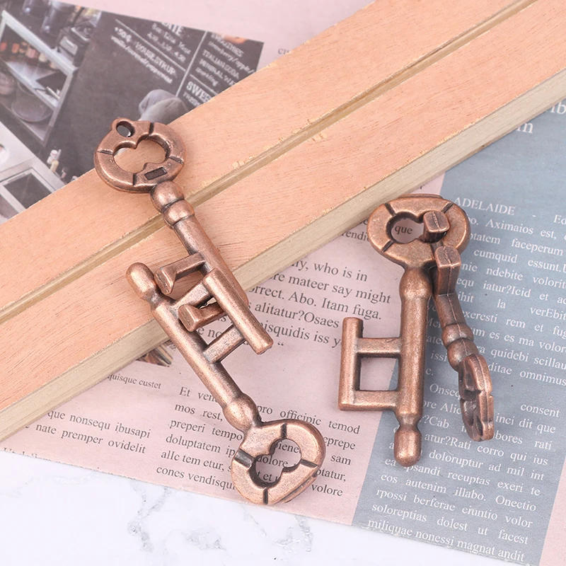 High Quality Intelligent Lock Toy Brain Tester Development Alloy Key Ring Puzzle Game Children's Kid IQ Thinking Test Key Puzzle