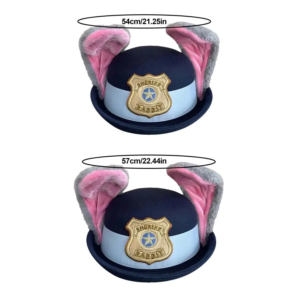 Fantasia de cosplay de coelho Judy Hopps, acessórios e chapéu de orelha de coelho de desenho animado para Zootopia da Disney