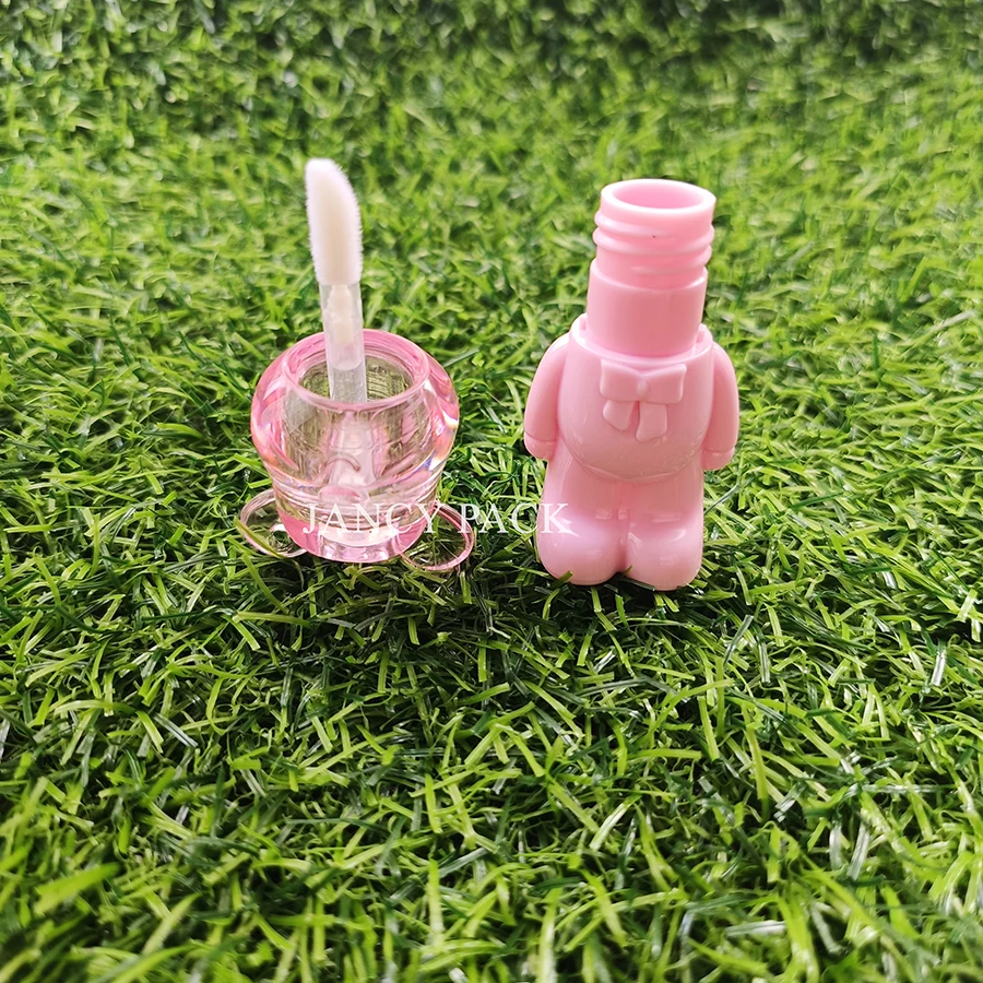 3ml Lovely Bear Shape Refillable Lip Plumper Tube Private Logo Cute Empty Lip Gloss Tubes
