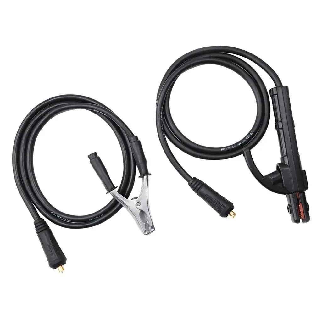 300A Ground Welding Clamp Black+sliver 59.06inch Copper + ABS Handle with special insulation heat