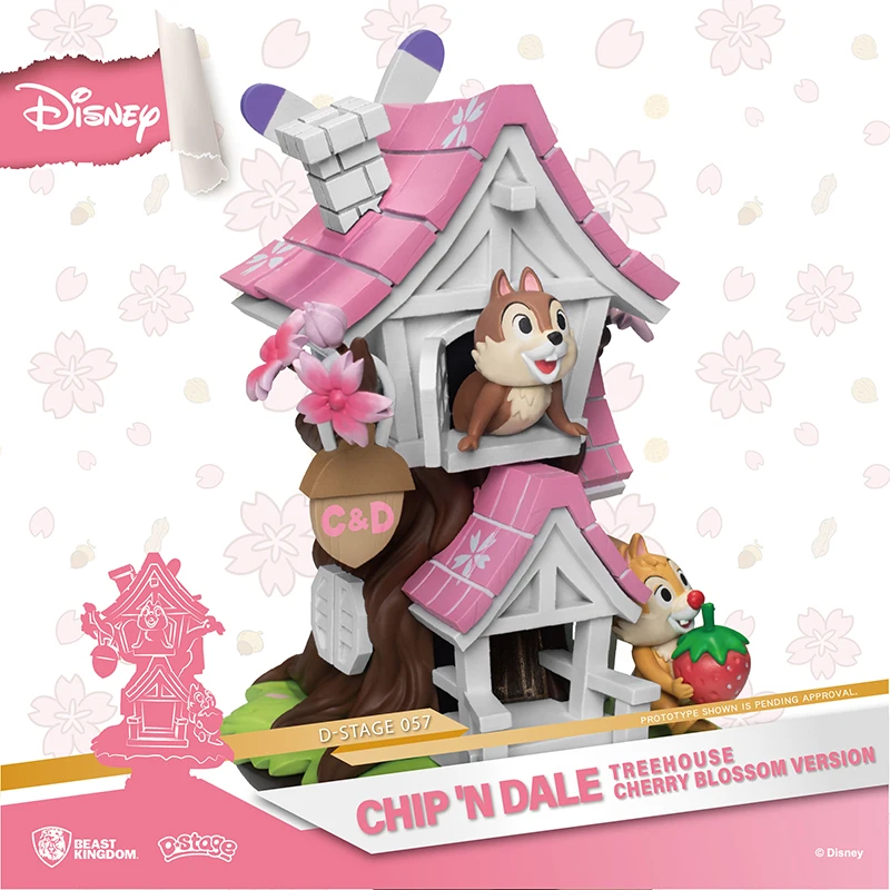 Disney Chip Dale Sakura Limited Edition Series Dumbo Winnie Pooh Figures Toys Cute Elephant Dolls Desktop Decor Kids Gift