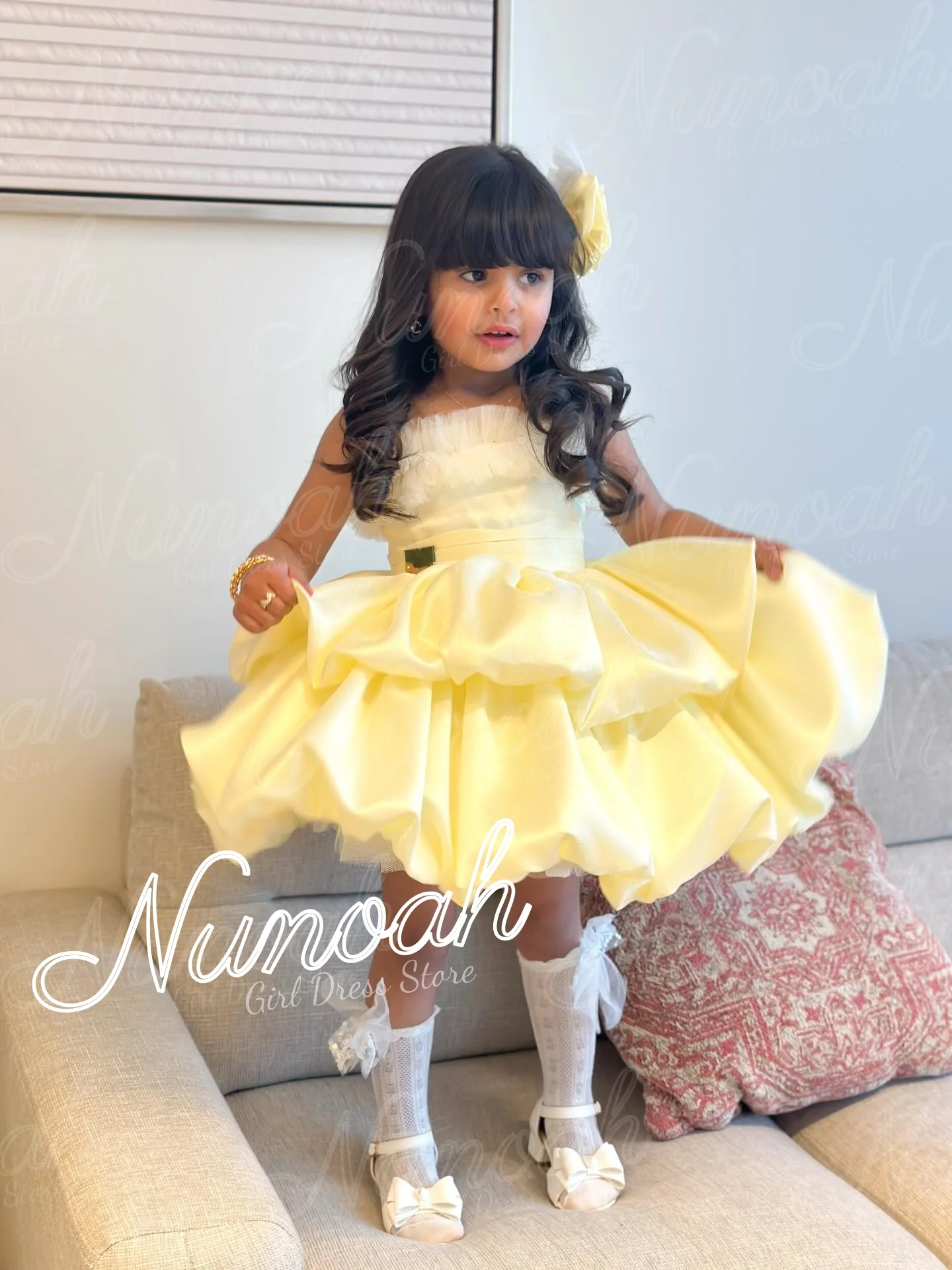 robe-jaune-a-bretelles-pour-filles-pour-mariage-fete-d'anniversaire-longueur-aux-genoux-jolie-robe-de-premiere-communion-personnalisee