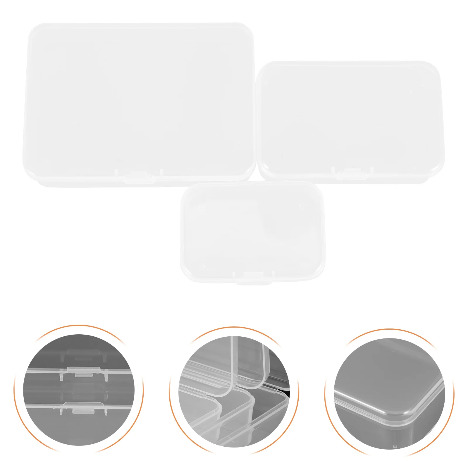 

9Pcs Storage Box Transparent PP Material Lightweight Organizing Container for Small Parts Screws Jewelry Tools Home Office Craft