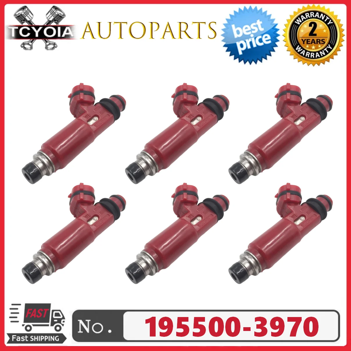 

6pcs/lot 195500-3970 MD357267 Fuel Injectors For Mitsubishi Montero 3.5L V6 2001-2002 1955003970
