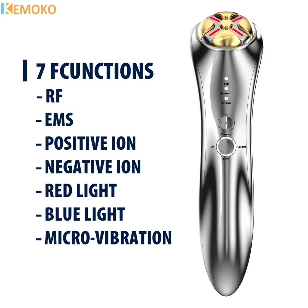 

Black Gold Beauty Device EMS Microcurrent Facial Color Light PRO Ultra Light Facial Photon Rejuvenation Device Picosecond Laser