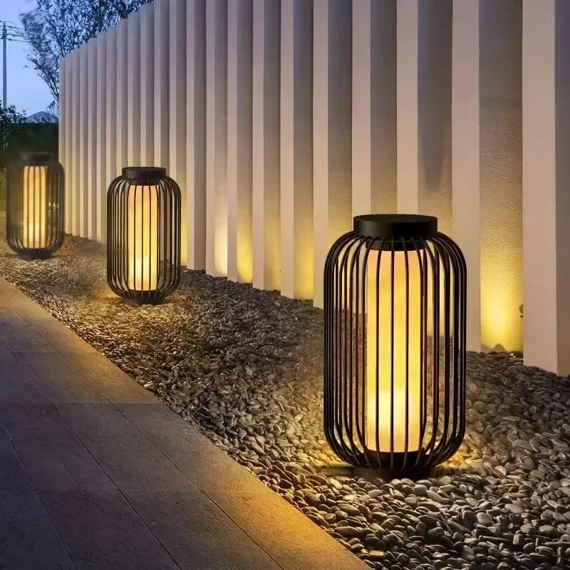Solar Birdcage Floor Light Outdoor Garden Villa Lawn Decorative Hotel Household Chinese