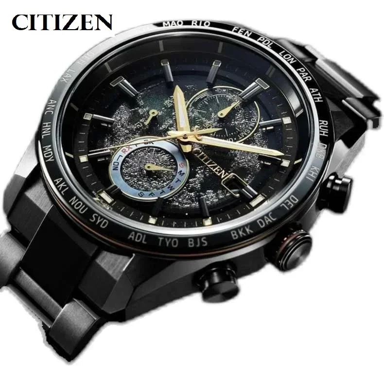 Citizen Back of The Moon Men\'s Watch Luxury Stainless Steel Quartz Watch Calendar Luminous Clock Men\'s Business Casual Watch