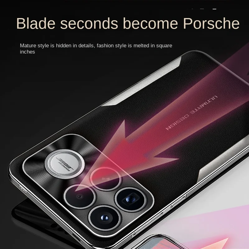 ل Redmi K90 K90 ProMax الكهربائي عادي الجلود اللون منعت حافة لينة شاملة للصدمات جراب هاتف #3