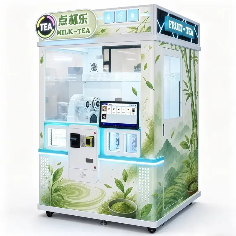 Automatic Robotic Arm Bubble Tea Vending Machine Intelligent Cold Drink Coffee Dispenser for Sale Manufacturer