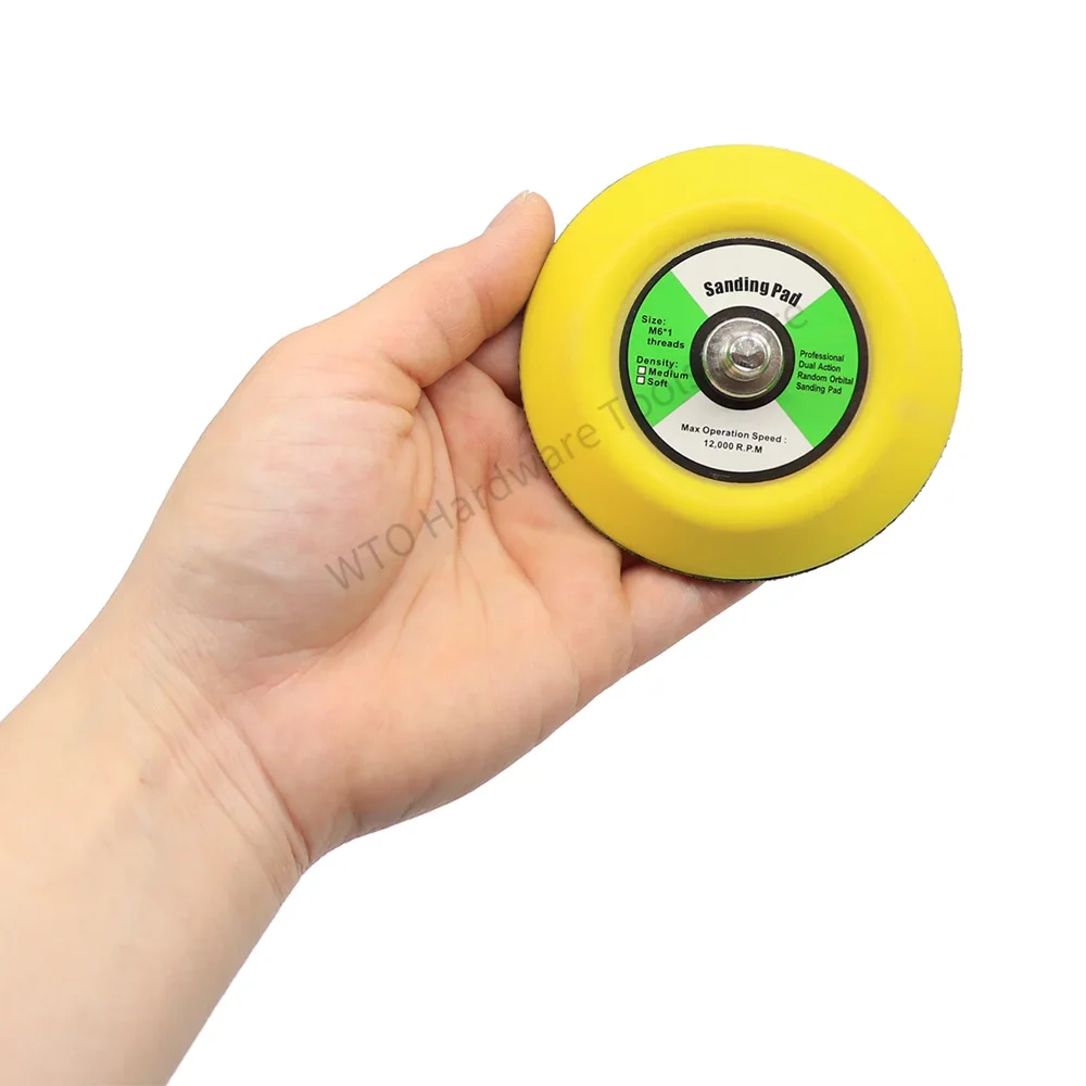 1PC 3 Inch M6 Thread Sander Backing Pad For Air Polisher Hook & Loop Back Plate Sanding Disc Abrasive Grinding Tool For Grinding