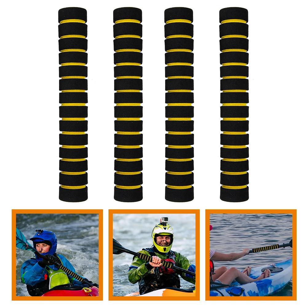 

Yellow Kayak Paddle Grips 22CM Non-Slip Sponge Covers for Boat Rod Protector Hand Safety Accessories