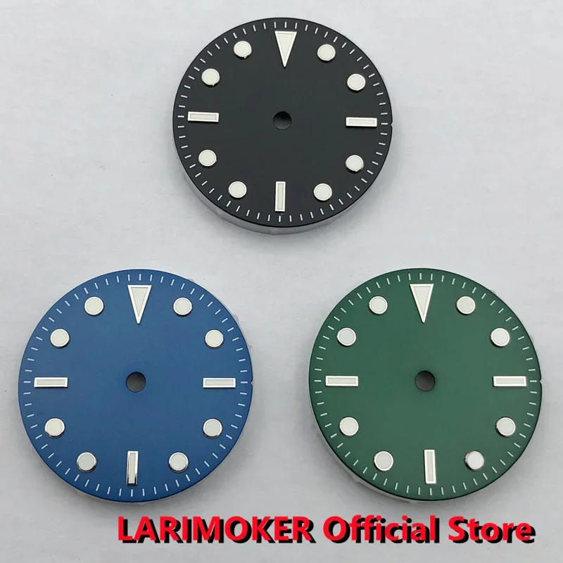 

LARIMOKER 29 мм Grind Arenaceous Синий Зеленый Черный NH35 Светящийся циферблат подходит для NH36 Miyota 8215 8205 DG 2813 3804 PT5000 Механизм