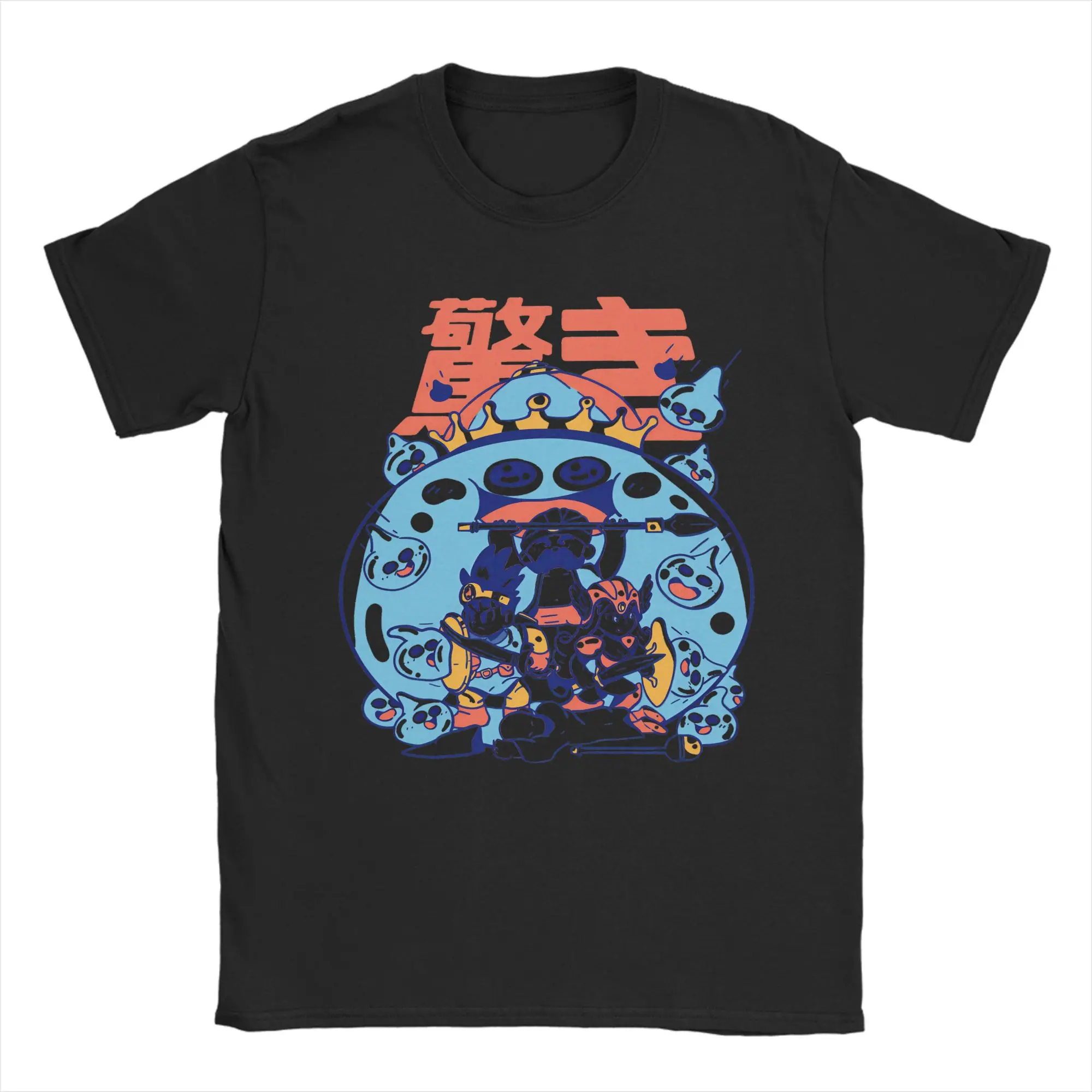 تي شيرت رجالي من Surprise Attack ملابس قطنية عتيقة بأكمام قصيرة وياقة دائرية تي شيرت صيفي #1