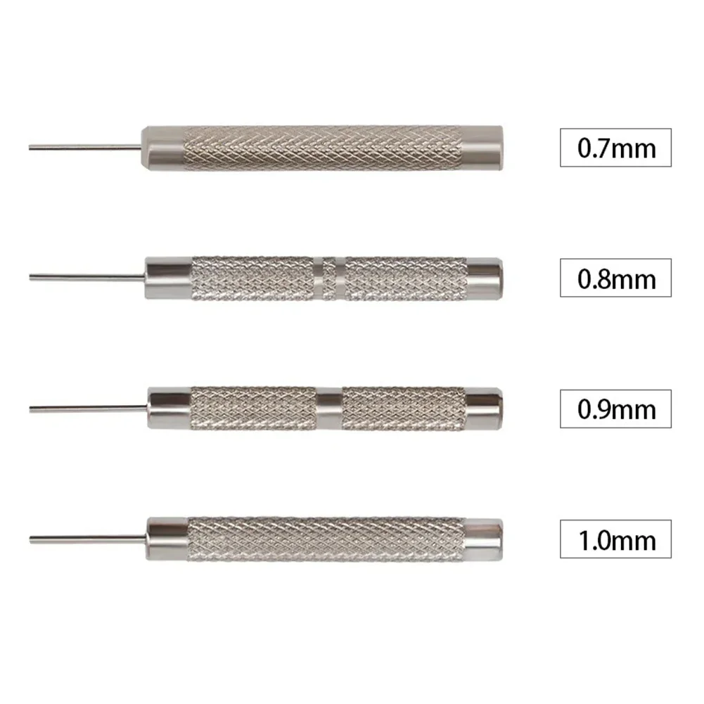 Imagem -06 - Assista Repair Tool Pin Punch Peças de Relojoeiro Jóias Making Tool Band Strap Pulseira Pin Link Remover 0.71.0 mm 10 Pcs