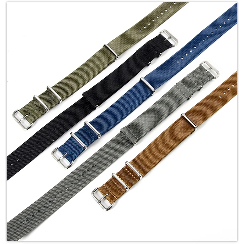 18 20 22 мм для Seiko Samsung Omega Swatch Longines Tissot Citizen универсальные часы нейлоновый ремешок холст высокой плотности браслет