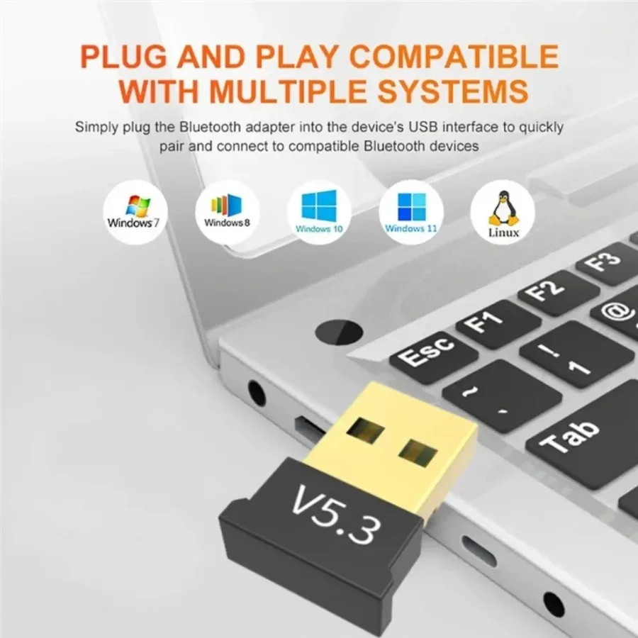 Trasmettitore adattatore USB wireless Bluetooth 5.3 Prezzo all'ingrosso per PC Laptop Altoparlante wireless Ricevitore audio Trasmettitore USB