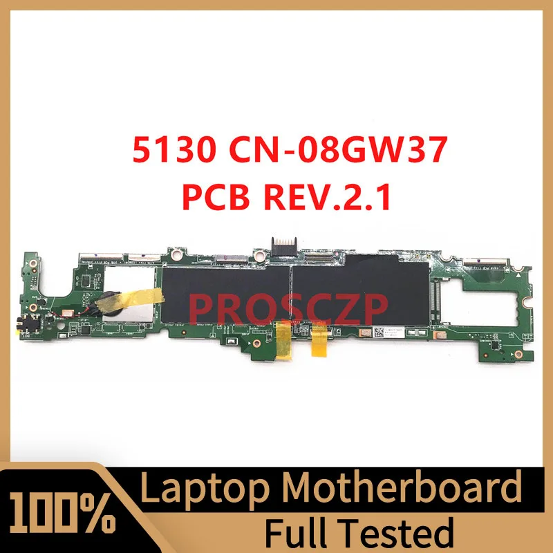 

CN-08GW37 08GW37 8GW37 Mainboard For Dell Venue 11 Pro 5130 Laptop Motherboard PCB REV.2.1 100% Full Tested Working Well