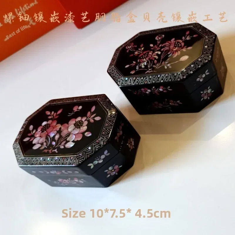 Dian lacquer bracelet box handmade shell inlaid 68 angle oval bracelet box